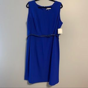 NWT Kasper electric blue women’s dress with belt